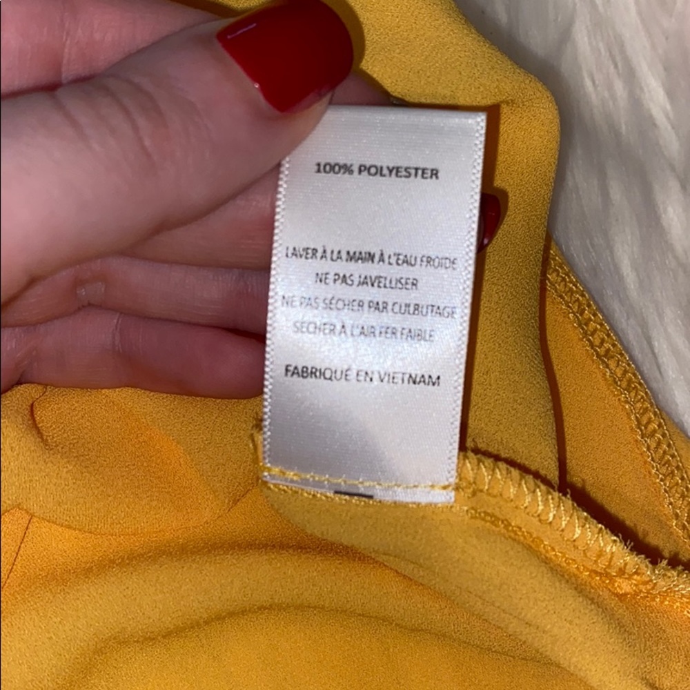 Nordstrom LUSH NWOT bright yellow boho casual tank top blouse size small - Picture 8 of 11
